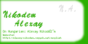 nikodem alexay business card